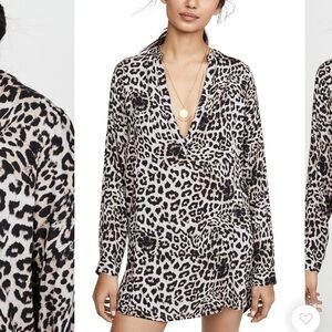 Mikoh Revolve Cannes Tunic Leopard Print Womens 2